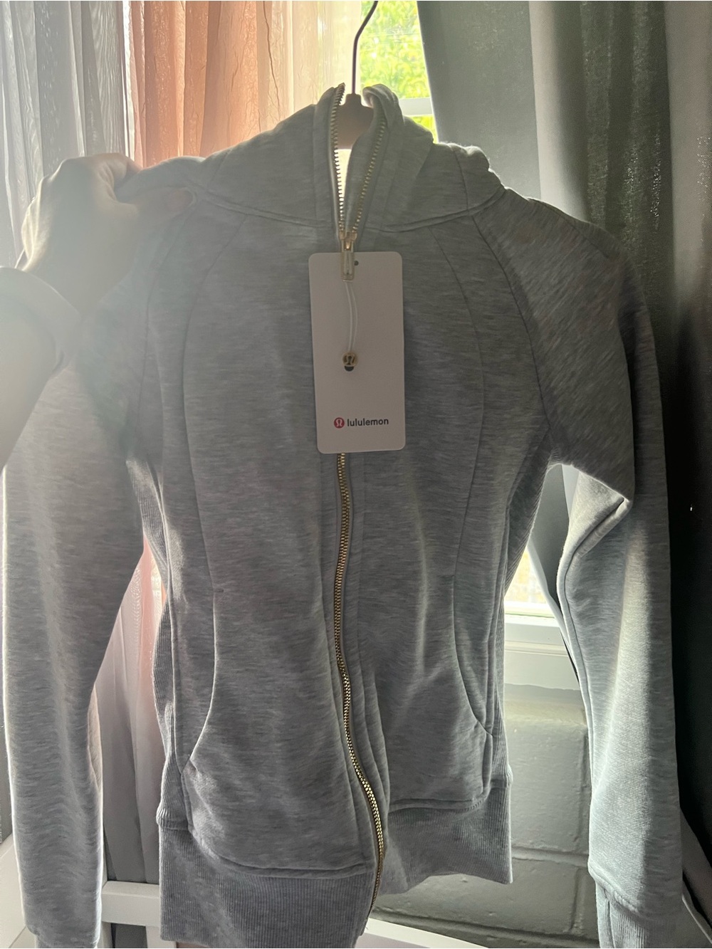 lululemon athletica Light Gray Full-Zip Utility Jacket
